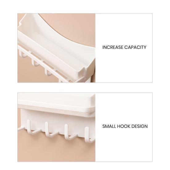 Úložná police Nástěnná koupelna s háčky Závěsný stojan Instalace Úložný stojan Domácí potřeby