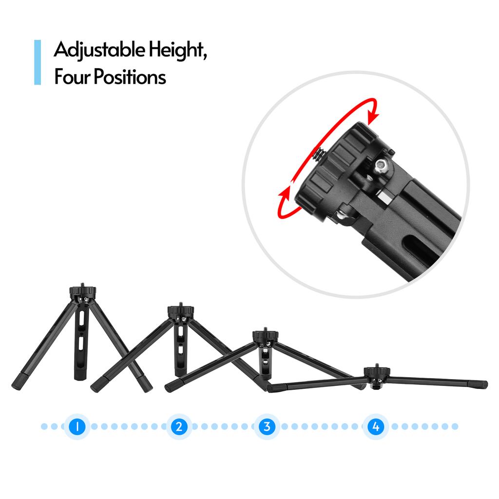 Aluminum Alloy Table Folding Tripod for   Camera LED Light Load Capacity 15Kg