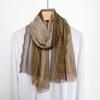 Artistic Celebrity Lace Cotton Linen Scarf for Women In Summer Air-conditioned Room Neck Protection Shawl Travel Scarf