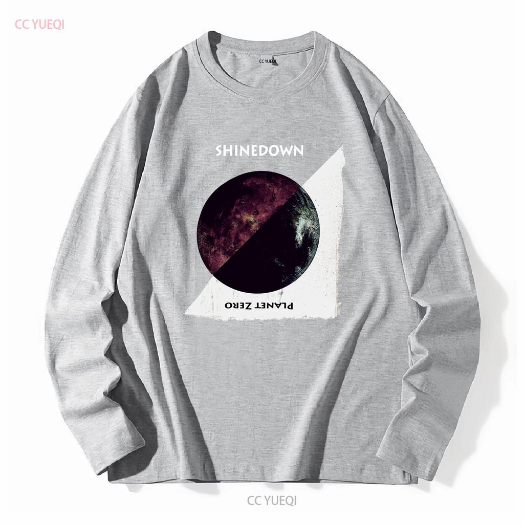 Shinedown Planet Zero T-Shirt Schwarz S 5XL Z8163 Lang- oder Kurzarm Vintage Gewaschen Lässiges Oberteil Für Den Alltag Mann