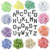 A-Z Alphabet Stickaufnäher, 26 Buchstaben zum Aufbügeln, Mehrfarbige Varsity-Stil-Aufnäher für DIY-Kleidung