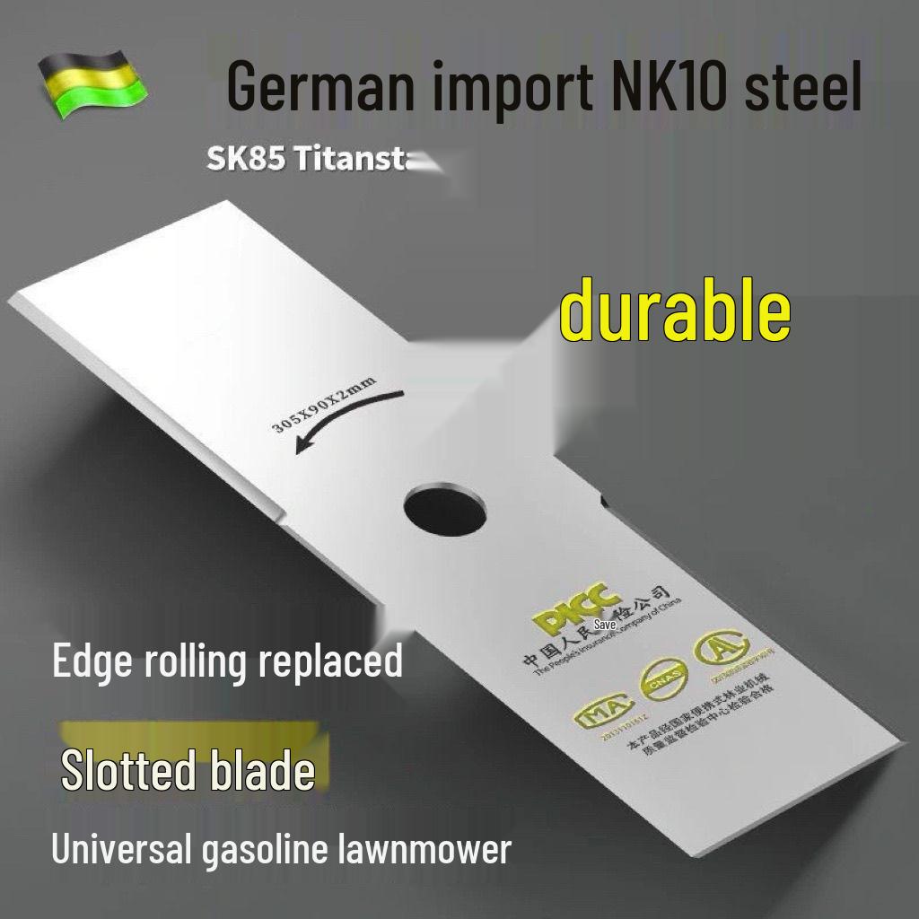 Universal Thickened Manganese Steel Straight Blades for Gasoline Weed Eaters and Lawn Mower Scrapers