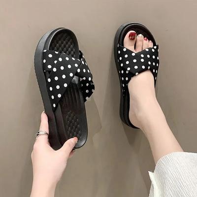 Fashion Hot Sale Shoes Female 2024 New Korean Style Fashion Women's Casual Slippers Summer Non-slip Thick-soled Ladies One Word Drag