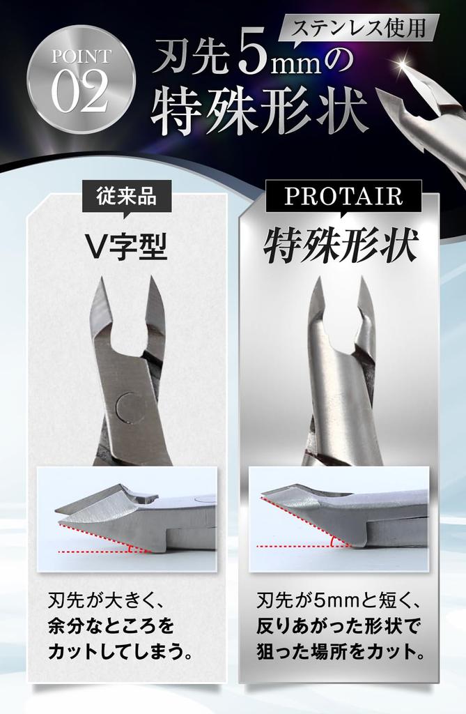 PROTAIR Nagelhautzange mit Nagelhautschieber für die Nagelhautpflege