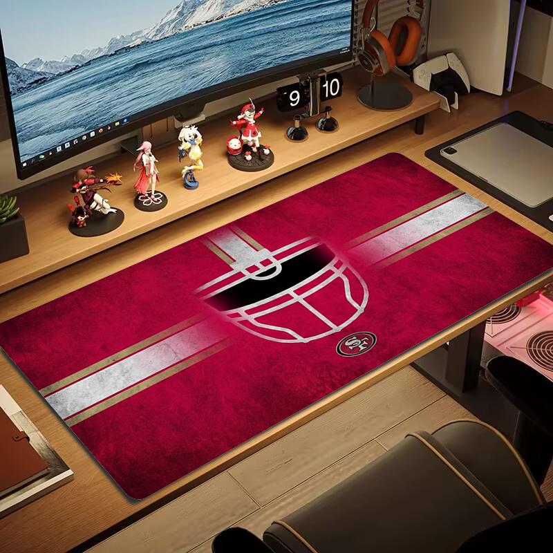 San Francisco 49Ers Mouse Pad Large Gaming Table Cushion Nonslip Laptop Tablet Big Mousepad Xxl Mat Mini Pc Playmat With Lock Edge