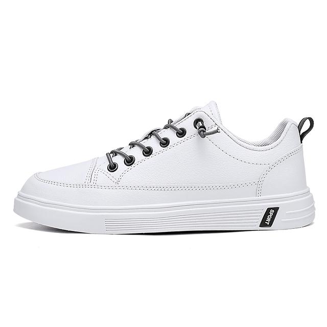 

Белые вулканизированные спортивные мужские туфли, однотонные нескользящие износостойкие мужские туфли, деловая обувь, мужские туфли для вождения 39 белый