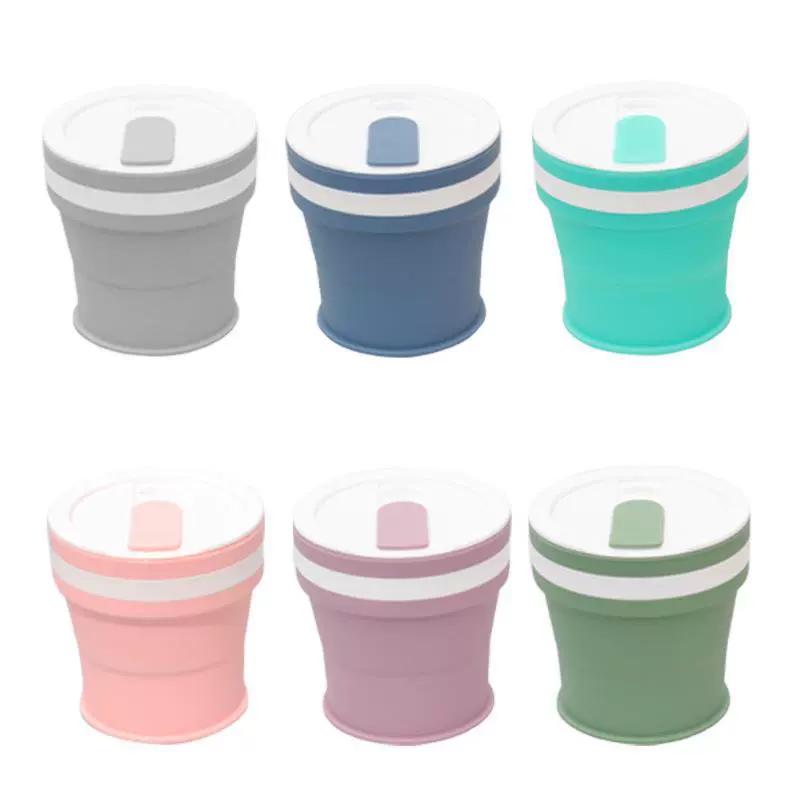 

Vaso de silicona plegable portátil, taza de agua reutilizable para viajes, oficina y camping