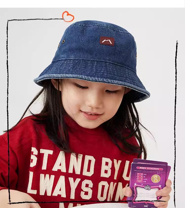Children's Washable Denim Bucket Hat - Sun Protection for Baby, Kids, Boys & Girls