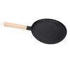Pancake Griddle Anti Stick Coated Aluminum Alloy Flat Skillet with Wood Handle for Tortilla Roti Indian Pancake