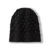Women 100% Pure Cashmere Beanie Hat Textured Pattern Knit Winter Warm Soft Slouchy Skullies Cap Cold Weather Accessory