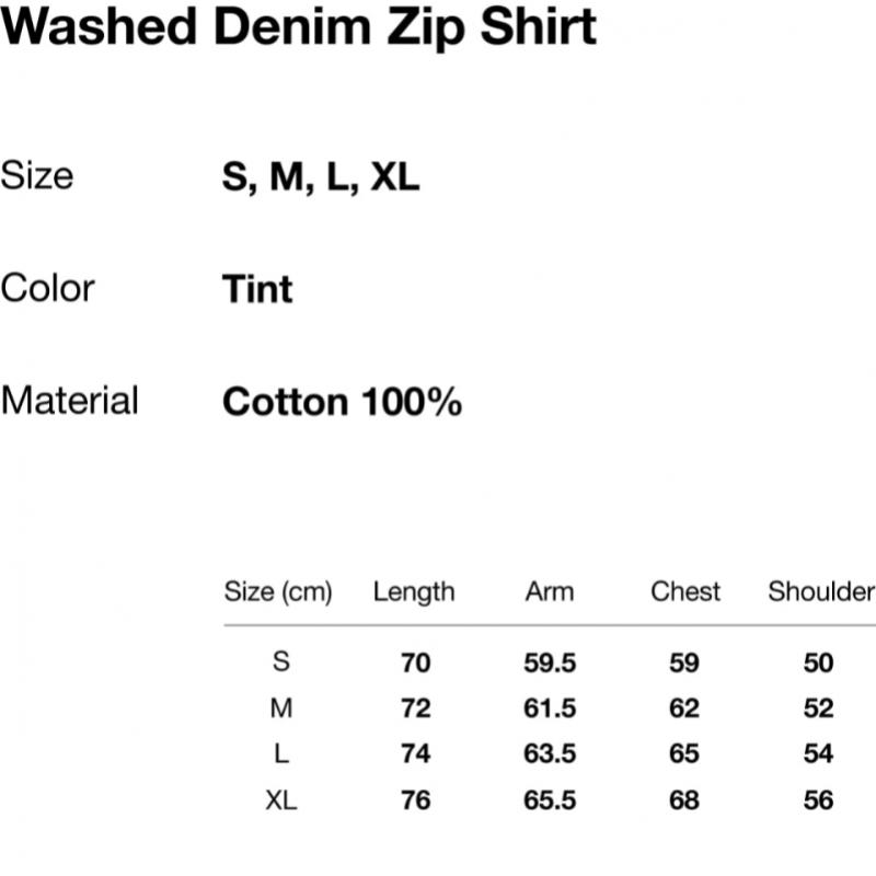 ThIs Is Never That dIstincted Denim Zip Shirt Tint
