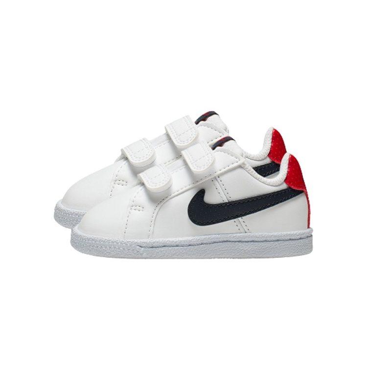 Nike Casual Low Top Skateboard Shoes White Black Infant And Toddler 833537-107