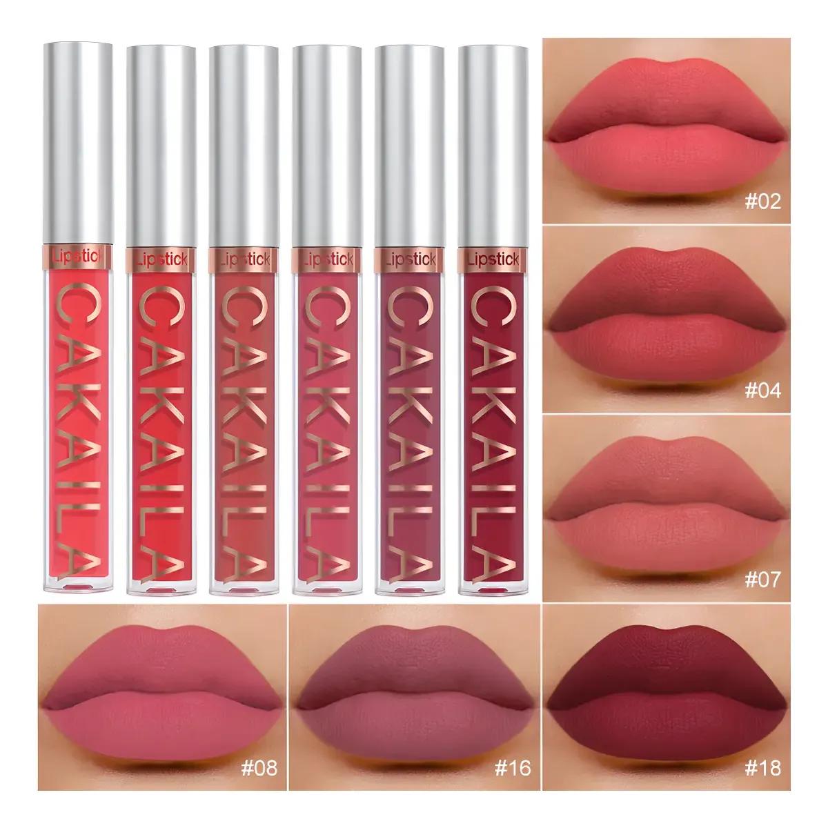 Cakaila 6 Pieces Long Lasting Matte Lip Gloss.
