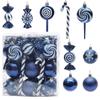 36PCS Electroplated Candy Cane Ornaments Shatterproof Lollipop Hanging Balls  Party Favors