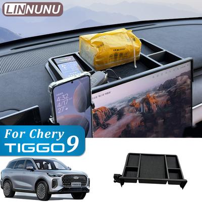 LINNUNU Car Central Control Trument Screen Storage Box Mobile Phone Holder Multipurpose For Chery Tiggo 9 Interior Accessorie