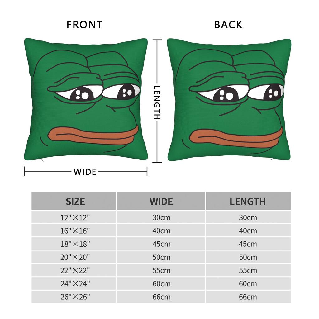 Pepe The Frog Pillow Case Design Pillow Cover For Living Room Sofa Novelty Pillowcases