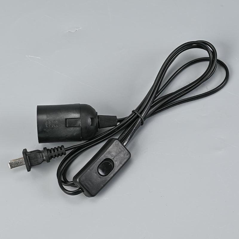 E27 Two-Pin Lamp Holder with Switch Cord, Pendant Socket