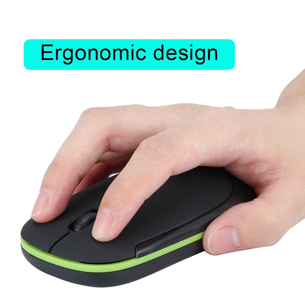 Ultra Thin 2.4G 1200DPI USB Wireless Mouse Ergonomic Optical Positioning Mouse for Laptop