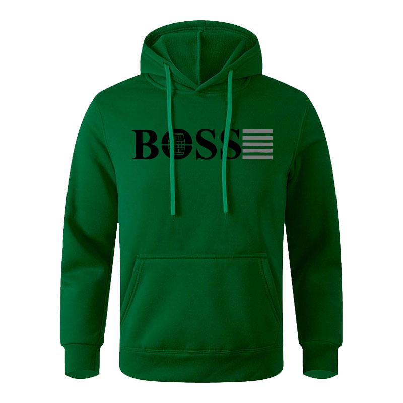 Fashionable Men's Hoodie with Street Casual Sports Style Long Sleeve and Kangaroo Pocket Fleece Sweatshirt for Autumn and Winter
