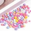 6/8/10mm Plastic Acrylic Macarons Candy Solid Color Loose Beads For Necklace Bracelet DIY Jewelry Making