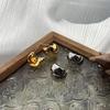 Unique Woven Design Light Luxury Simple Geometric Stud Earrings Metal High-End Trendy Stud Earrings Earrings