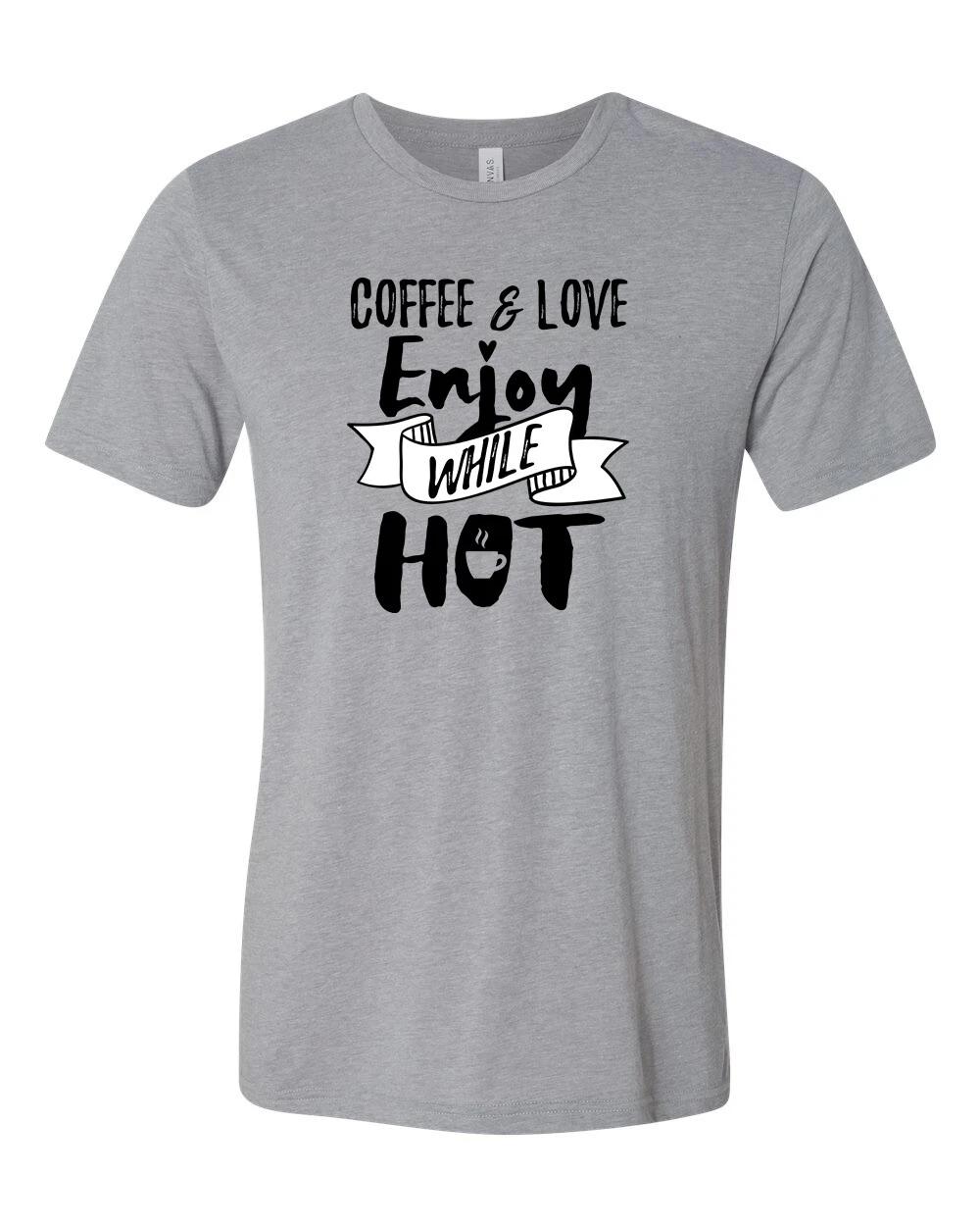 

Unisex Adult Fit Coffee & Love Short Sleeve T-Shirt M