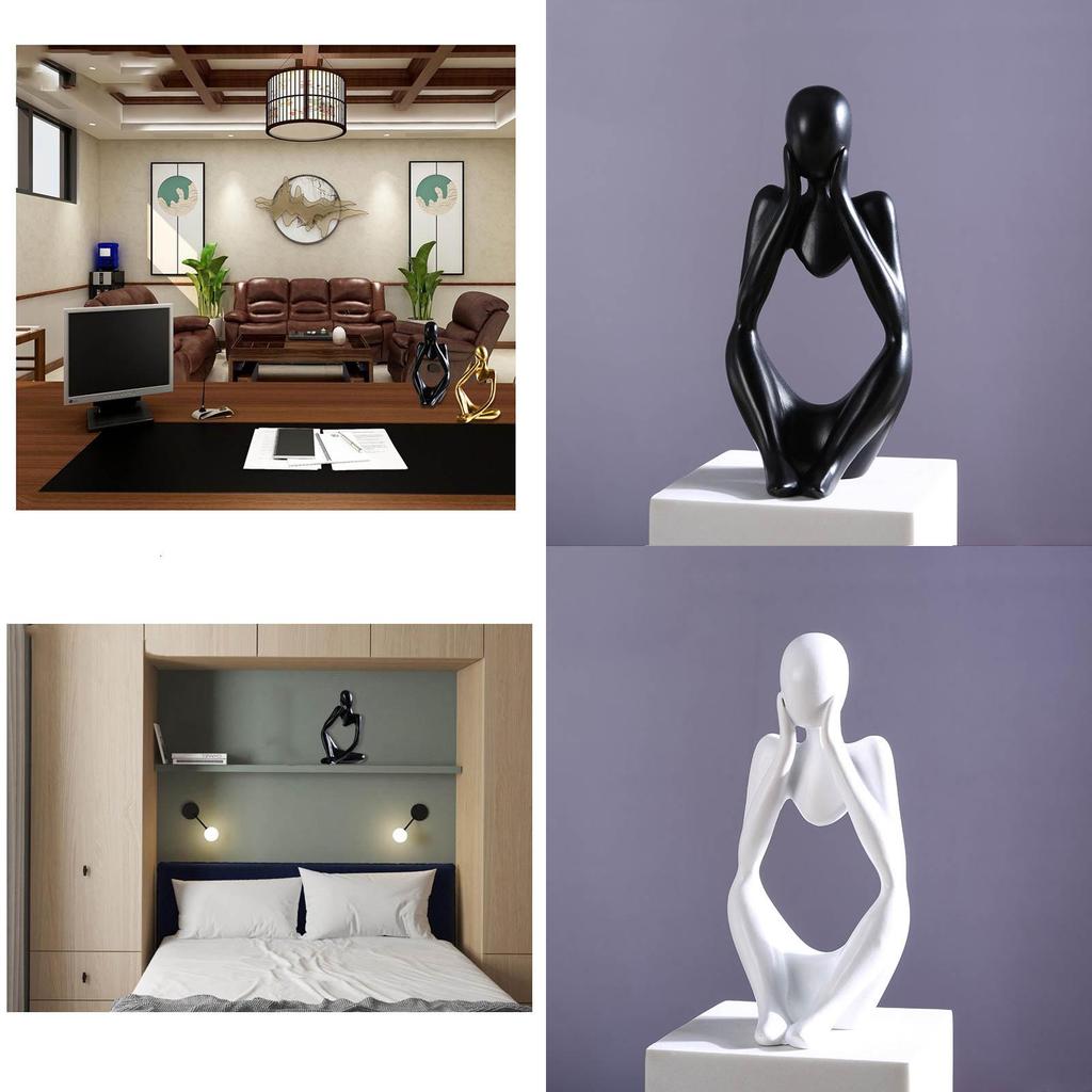 Resin Thinker Sculpture Statue Figurine Modern Abstract Home Decor Gift