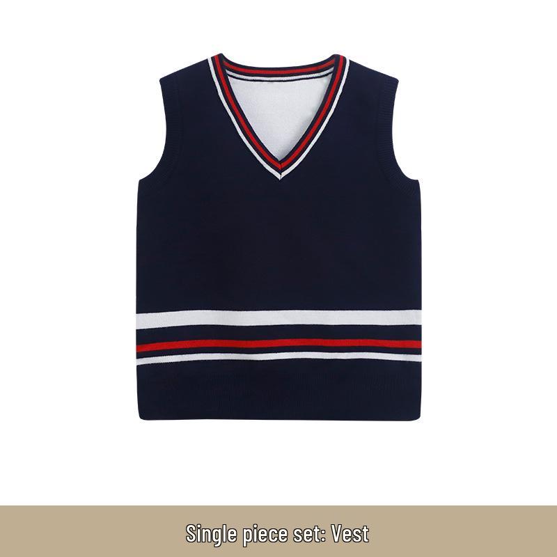 British Style Formal Plaid School Uniform Set for Girls