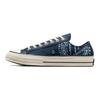 Chuck 70 Sovrapposizione in Pelle Low Converse Rubber Company Sneakers Unisex Blu Navy Egret A07124C