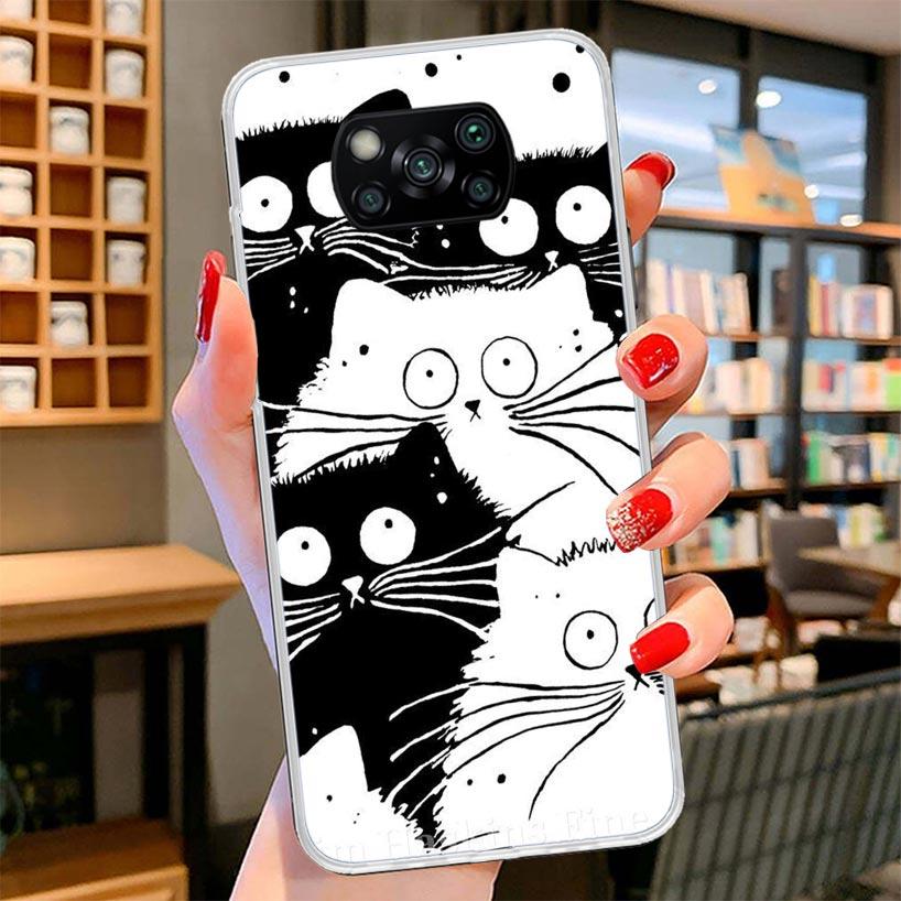Cat Cute Kitten Cartoon Cover Phone Case For Xiaomi Poco F7 Ultra X7 X6 X5 Pro M7 Redmi 15C 15 13C 13 12C 12 10C 10 9A 9C 9T 9 S