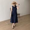French sleeveless vest denim dress women's new summer retro high-end loose and thin skirt