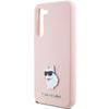 Karl Lagerfeld Klhcs23Msmhcnpp S23+ S916 Różowy/Pink Silikonowy Choupette Metalowa Przypinka