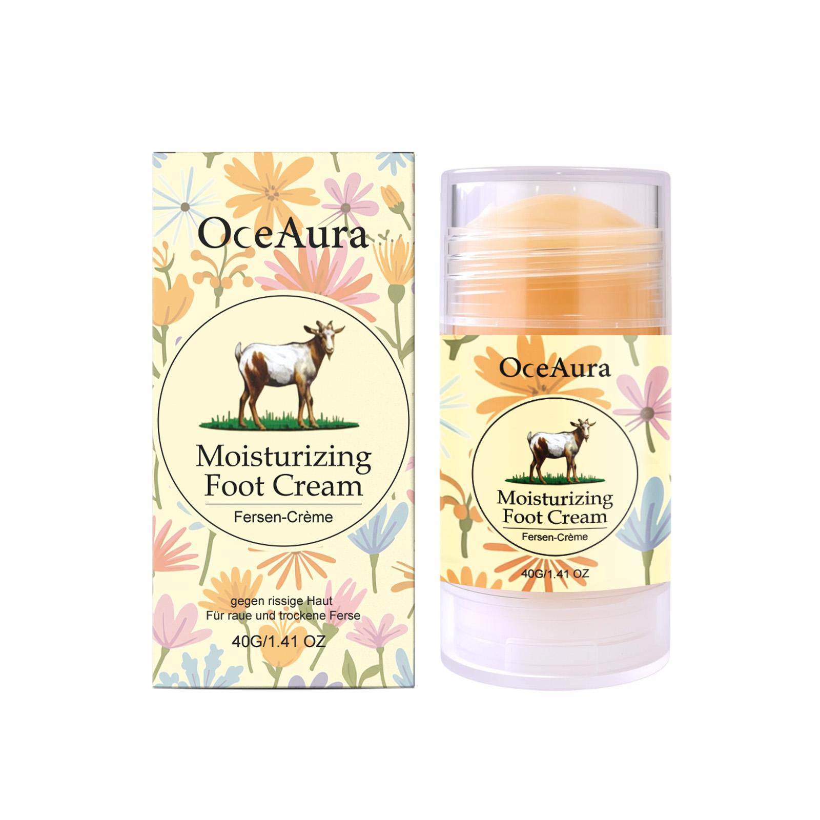 Moisturizing Foot Cream, Exfoliating & Smoothing, Daily Foot Care, Portable 40g