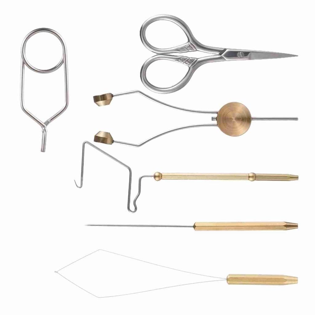 Fly Tying Tools Combo Kit Whip Finisher Bobbin Holder Bodkin Bobbin Threader for Fishing Lures