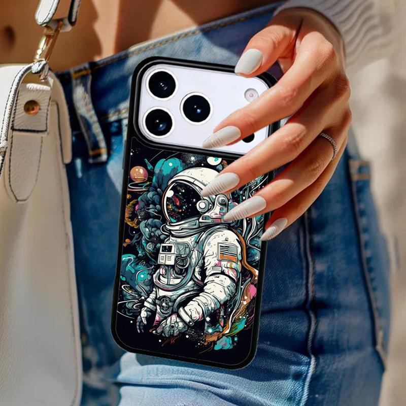

Space Moon Astronaut Phone Case For iPhone 17 Air 14 15 13 12 Max Cover For Apple 16e 11 Pro Max Plus Coque iPhone 17