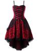 Vestido Vintage de Talla Grande con Tirantes de Encaje y Lazos con Dobladillo Irregular