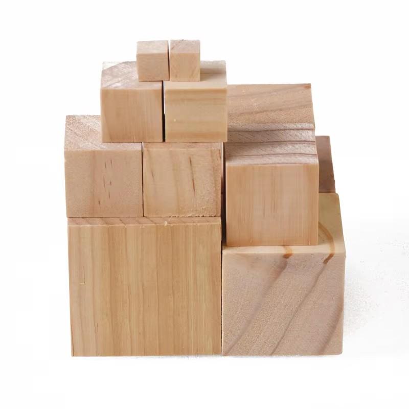 2pcs/5pcs/10pcs Natural Wood Cube Square no Hole 10mm 20mm 25mm 30mm 40mm 50mm for DIY Crafts Woodcraft Jewelry Making Accessories