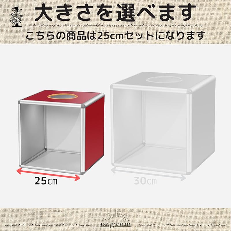 ozgram Raffle Box [25cm] Ballot Box, Acrylic, Assembled, Perfect for Parties, New Year's Parties, Bingo Events, Raffle Tickets, Prizes, Festivals