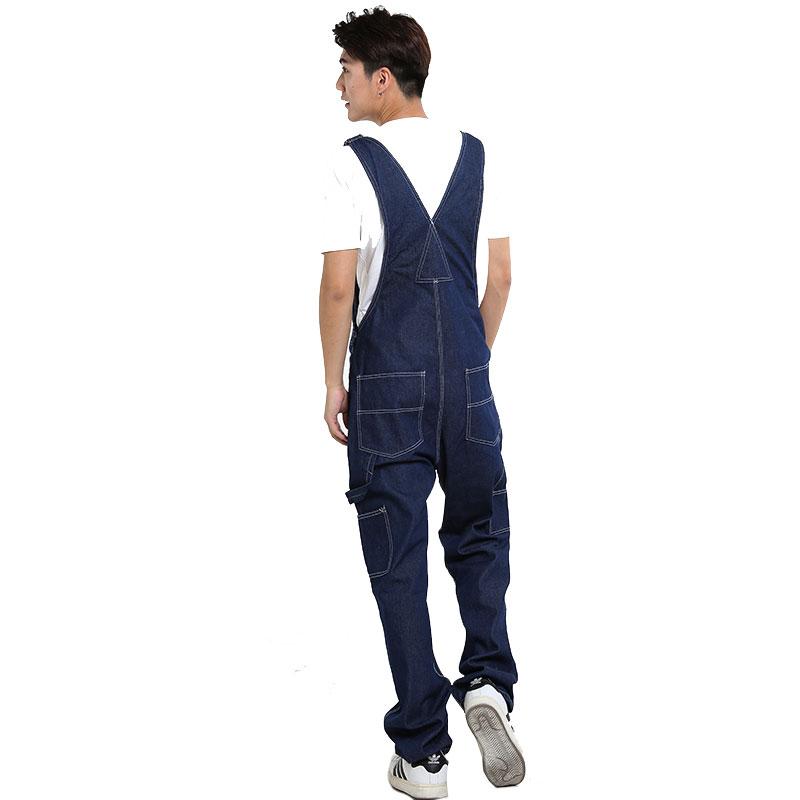 Bretelles homme salopette en jean grande taille pantalon droit jean bleu clair plus de tailles 30-48 50