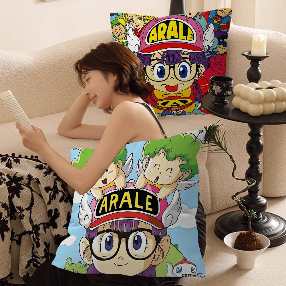 Cute K-Kawaii Dr. Slump Pillowcase Toon Gift Cushion Cover Bedroom Home Sofa Chair Seat Decor Pillow Case