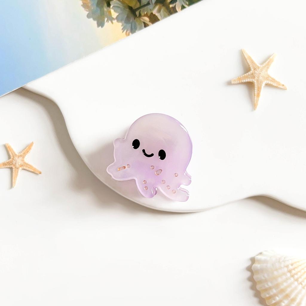 Cartoon Meereskleintier-Haarspangen sind kleine und zarte Acetat-Pfannen-Haarspangen, Pferdeschwanz halb gebundene Haiklammern