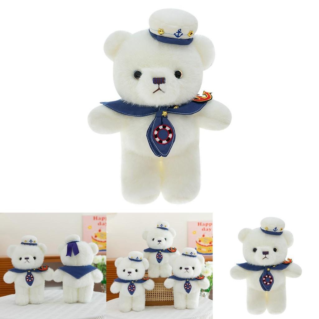 Cute Cartoon Sailor Suit Teddy Bear Plush Doll Children Companion Toy For Kids Gift And Collectors