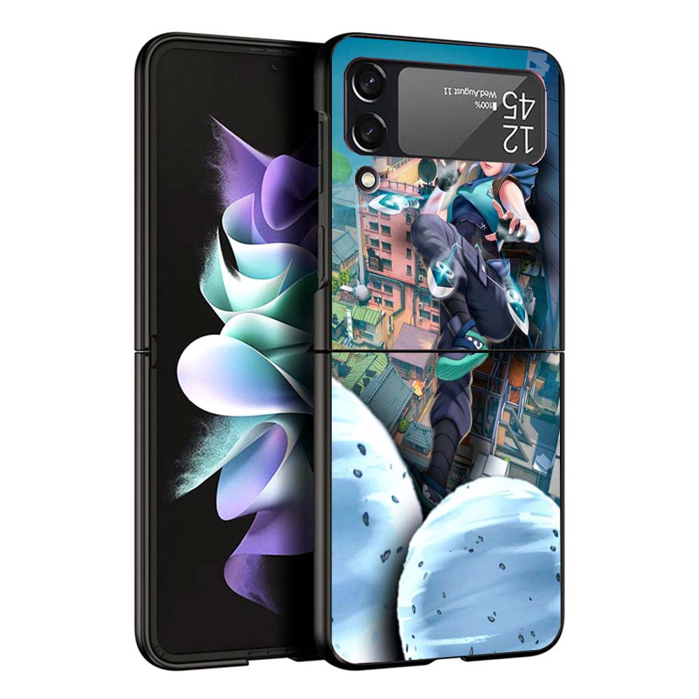 Valorant Jett Phone Case For Samsung Galaxy Z Flip7 Flip6 5G Flip5 Flip4 Flip3 ZFlip 7 6 3 4 5 Shockproof Back Cover Galaxy Z Fl