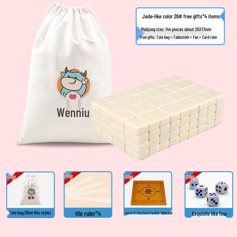 Portable Mini Mahjong Set - Compact Travel and Dorm Use