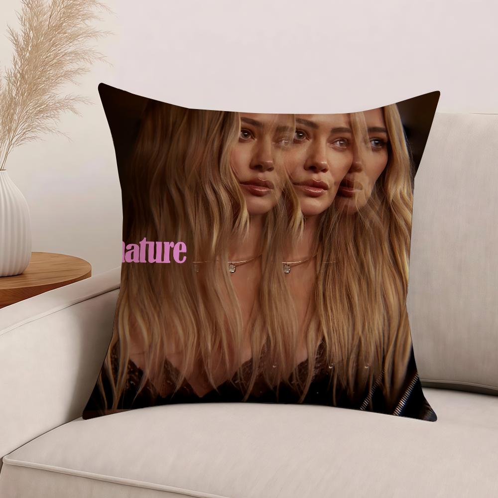 Singer Hilary Duff Mature Pillow Case Office Cushions Suitable For Sofa Car Bedroom Decorative Cushion Cover
