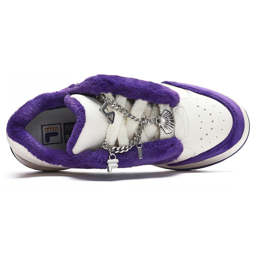 Fila Mix Shell Shoes Warm Non-Slip Shock Absorbing Wear-Resistant Low-Top Skate Shoes Men Sneaker Purple F12M244205FWW