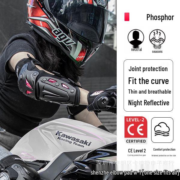 Windproof Motorcycle Knee and Elbow Pads – Protective Gear for Off-Road Riding One Size