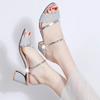 Hot Selling Summer New Fashion Korean Edition Women's Sandals Round Toe Thick Heels Fish Mouth Middle Heel Sandals for Women