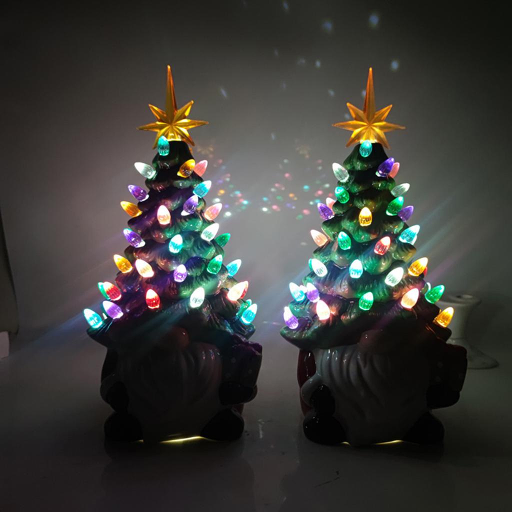 Glowing Christmas Gnomes Ornament Battery Operated Tabletop Decors For Holiday Homes Fireplaces Office