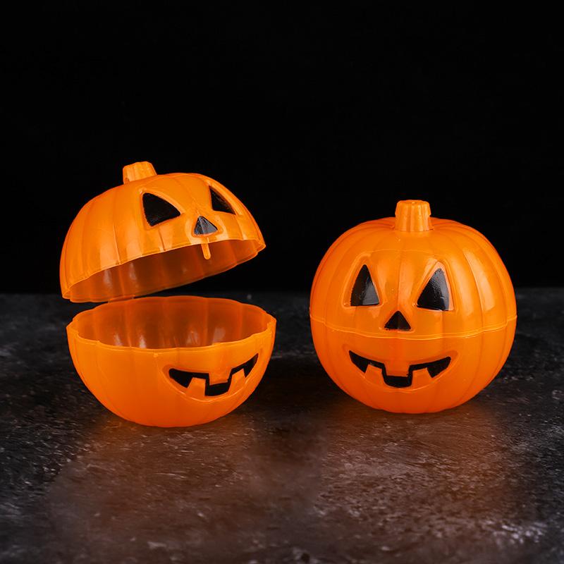 20/40Pcs Mini Halloween Pumpkin Box Plastic Candy Container Kids Trick or Treat Gift Favors Halloween Party Decoration Supplies